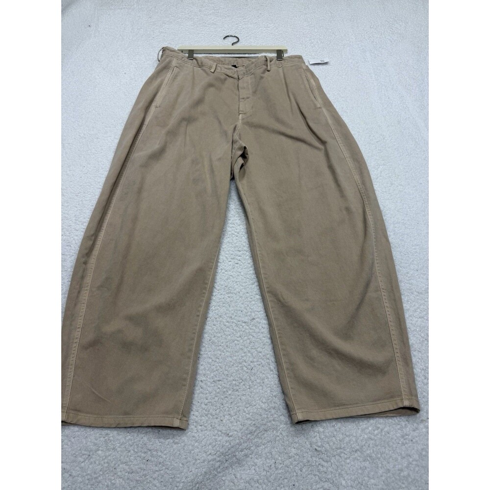 Gap Barrel Jeans Pants Beige High Rise Horseshoe Preppy Boho Retro Size 16 NWT